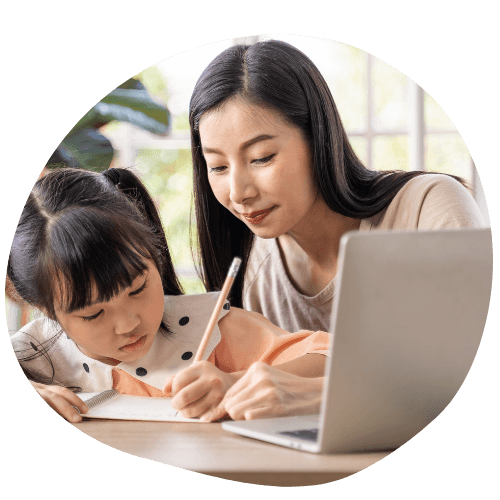 Grade 1 student learning to spell