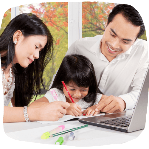 Grade 2 student learning to spell