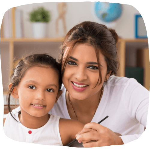 Grade 5 student learning to spell