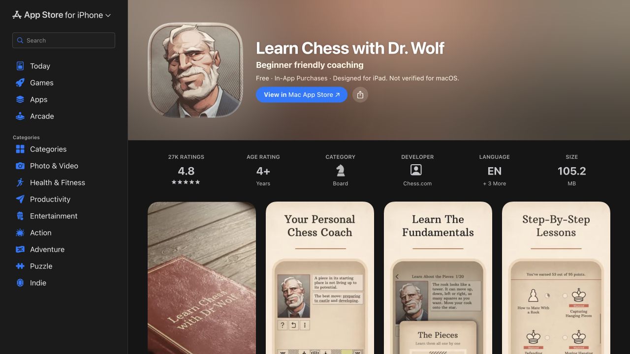 Learn Chess with Dr. Wolf screenshot