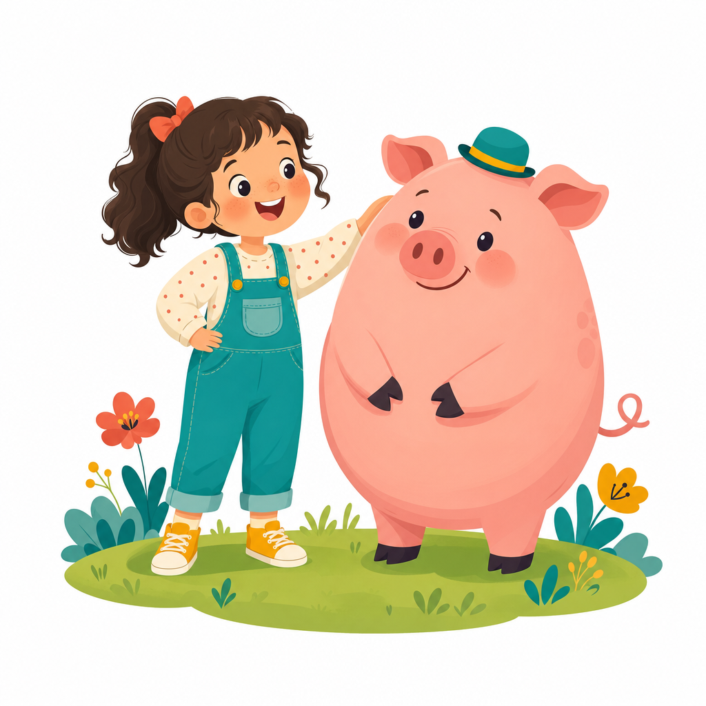 Pat and the Big Pig — story illustration