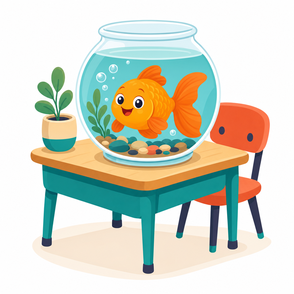 Bubbles Our Class Fish — story illustration